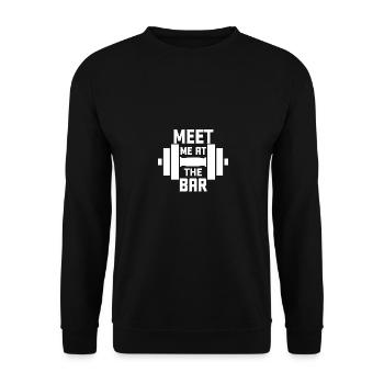 Meet me at the bar - - Unisex Sweatshirt - black - Front - Alina (178cm) & Michal (187cm)