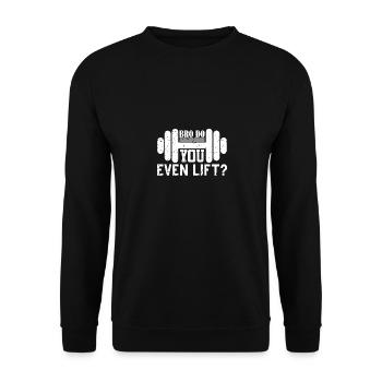 Bro Do You Even Lift 1 - - Unisex Pullover - Schwarz - Vorne - Alina (178cm) & Michal (187cm)