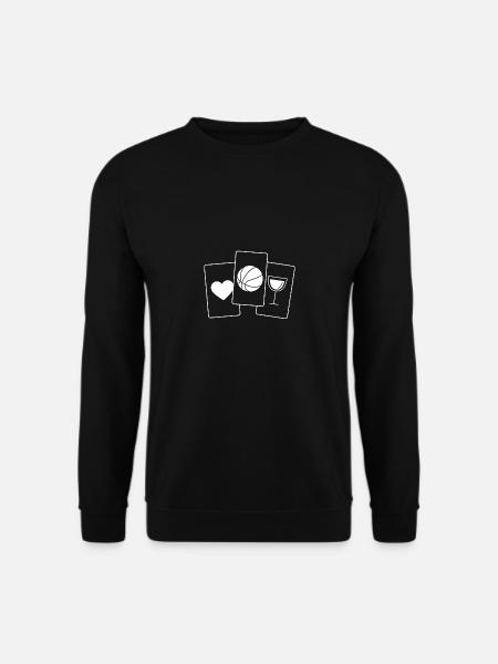 Heart - Wine - Basketball - - Unisex Sweatshirt - black