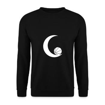 Crescent Moon - Basketball - - Sweat-shirt Unisexe - noir - Devant - Alina (178cm) & Michal (187cm)