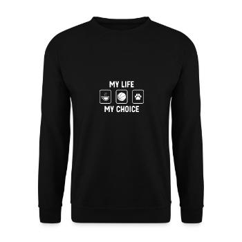 My Life, My Choice - Dog's Paw - Basketball - - Unisex Sweatshirt - black - Front - Alina (178cm) & Michal (187cm)
