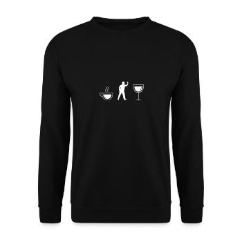 Wine - Coffee - Darts player - - Unisex Sweatshirt - black - Front - Alina (178cm) & Michal (187cm)