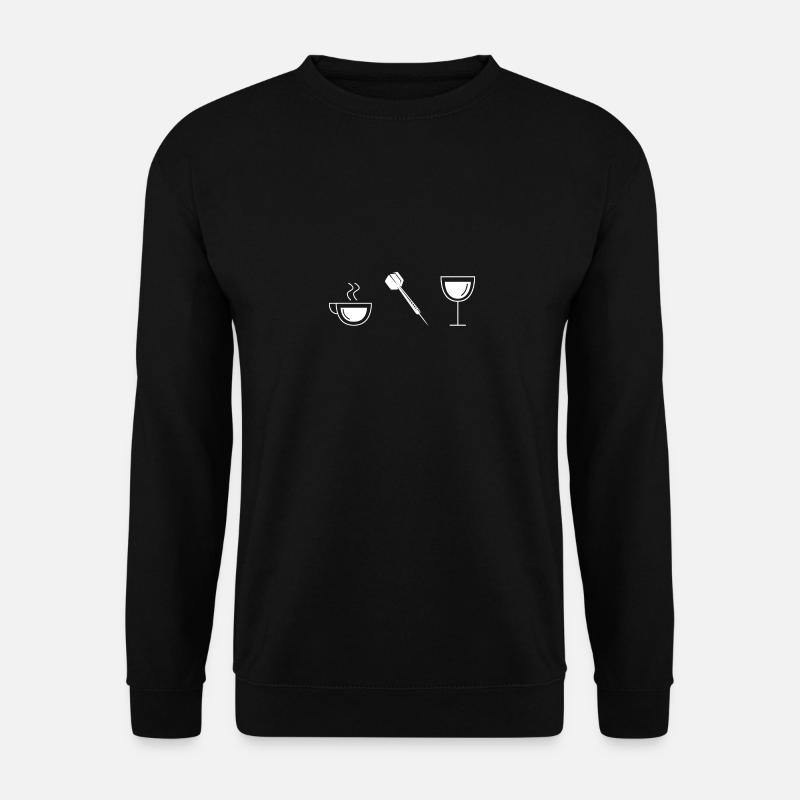 Wine - Coffee - Darts - - Unisex Sweatshirt - black