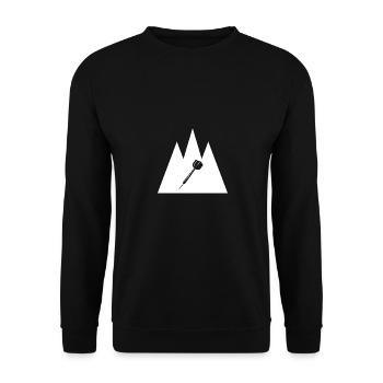 Triangle triple - fléchette - - Sweat-shirt Unisexe - noir - Devant - Alina (178cm) & Michal (187cm)