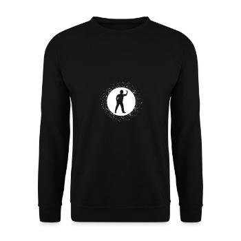 Sparkle Circle - Joueur de fléchettes - - Sweat-shirt Unisexe - noir - Devant - Alina (178cm) & Michal (187cm)