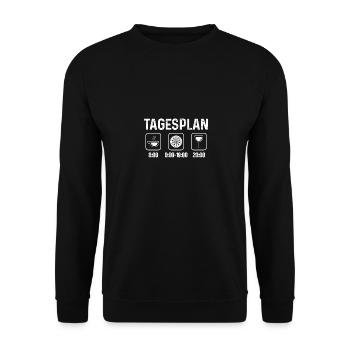 Tagesplan 1 - Dartscheibe - - Unisex Pullover - Schwarz - Vorne - Alina (178cm) & Michal (187cm)