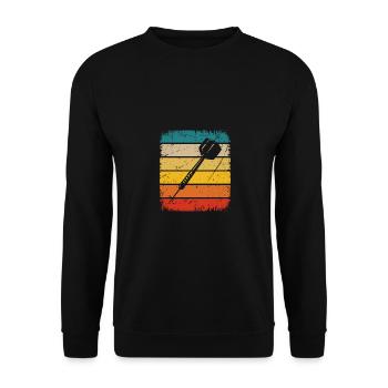 Rectangle rétro - fléchette - - Sweat-shirt Unisexe - noir - Devant - Alina (178cm) & Michal (187cm)