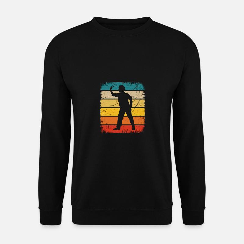 Retro Rectangle - Dart Player - - Unisex Sweatshirt - black