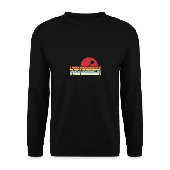 Lignes rétro - Heartbeat - Fléchettes - - Sweat-shirt Unisexe - noir - Devant - Alina (178cm) & Michal (187cm)