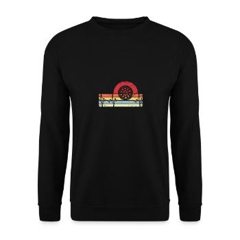 Lignes rétro - Heartbeat - Dartboard - - Sweat-shirt Unisexe - noir - Devant - Alina (178cm) & Michal (187cm)