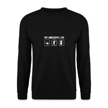 My brilliant life - Beer - Dart player - - Unisex Sweatshirt - black - Front - Alina (178cm) & Michal (187cm)