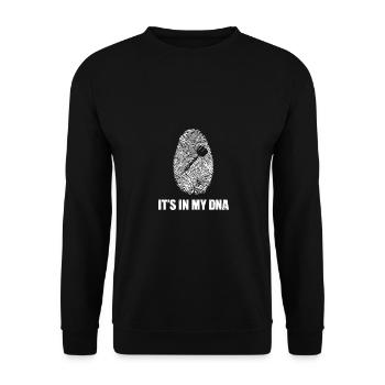 C’est dans mon ADN - fléchette - - Sweat-shirt Unisexe - noir - Devant - Alina (178cm) & Michal (187cm)