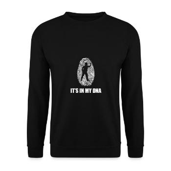C’est dans mon ADN - joueur de fléchettes - - Sweat-shirt Unisexe - noir - Devant - Alina (178cm) & Michal (187cm)