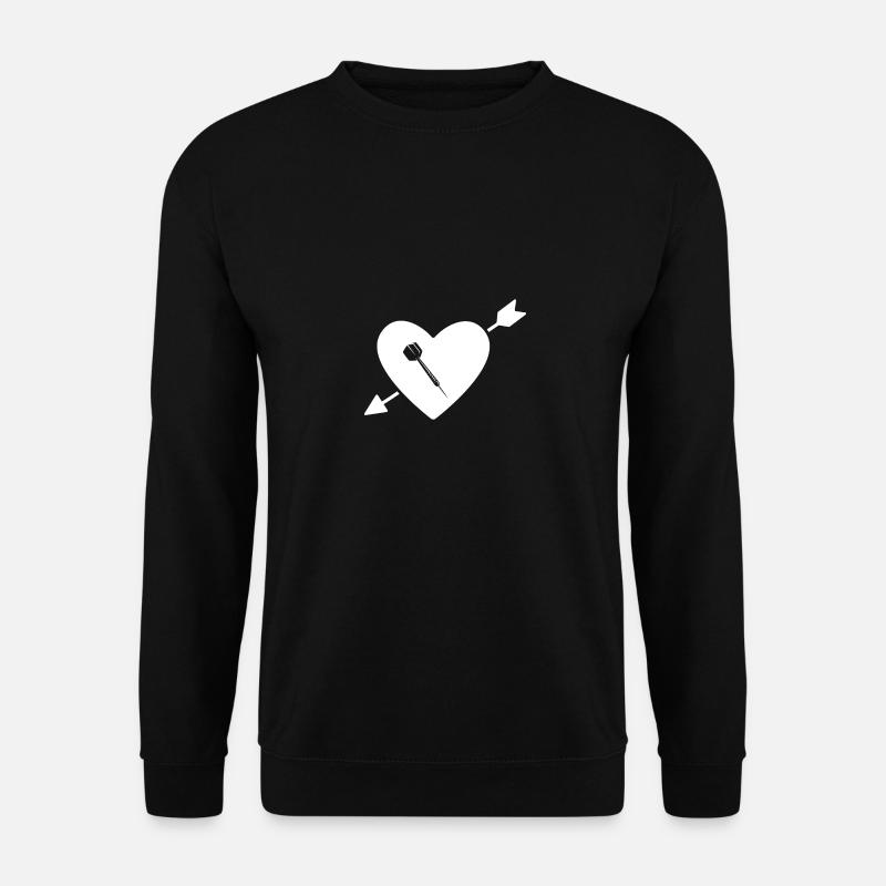 Cœur avec flèche - Dart - - Sweat-shirt Unisexe - noir