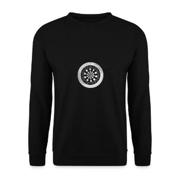 Full Moon - Dartboard - Unisex Sweatshirt - black - Front - Alina (178cm) & Michal (187cm)