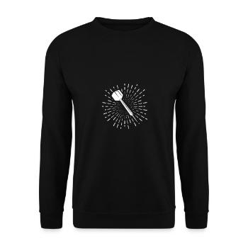 Feux d’artifice - Fléchettes - - Sweat-shirt Unisexe - noir - Devant - Alina (178cm) & Michal (187cm)