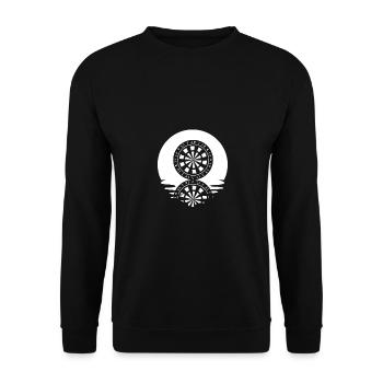 Kreis mit Reflexion - Dartscheibe - - Unisex Pullover - Schwarz - Vorne - Alina (178cm) & Michal (187cm)