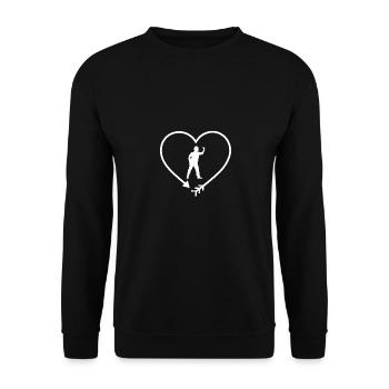 Arrowheart - Joueur de fléchettes - - Sweat-shirt Unisexe - noir - Devant - Alina (178cm) & Michal (187cm)