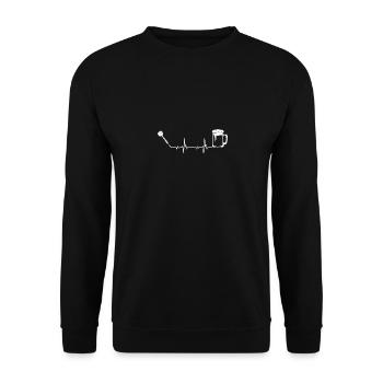 Beer - Heart palpitations - Darts - - Unisex Sweatshirt - black - Front - Alina (178cm) & Michal (187cm)