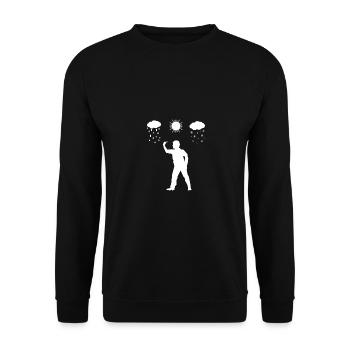Die ganze Saison - Dartspieler - - Unisex Pullover - Schwarz - Vorne - Alina (178cm) & Michal (187cm)