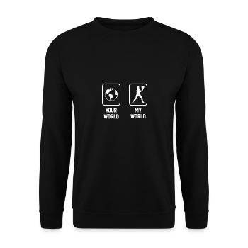 Your World My World - Joueur de tennis - - Sweat-shirt Unisexe - noir - Devant - Alina (178cm) & Michal (187cm)