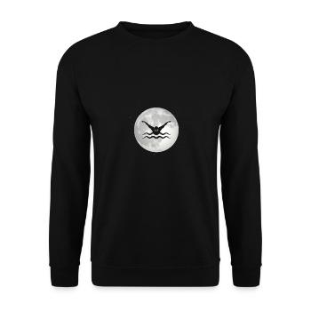 Full Moon - Swimming - - Unisex Sweatshirt - black - Front - Alina (178cm) & Michal (187cm)