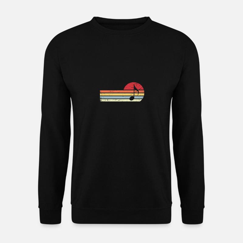 Sun and Retro Lines - Music - - Unisex Sweatshirt - black