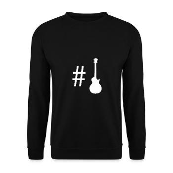 Hashtag - Guitar - - Unisex Sweatshirt - black - Front - Alina (178cm) & Michal (187cm)