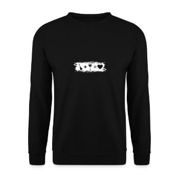 Grunge Rectangle - Heart - Wine - Guitar - - Unisex Sweatshirt - black - Front - Alina (178cm) & Michal (187cm)