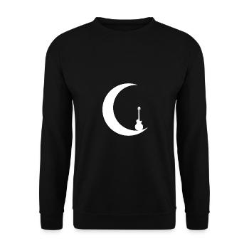 Crescent Moon - Guitar - - Unisex Sweatshirt - black - Front - Alina (178cm) & Michal (187cm)