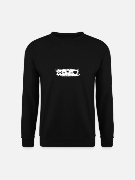 Grunge Rectangle - Herz - Wein - Spiel - - Unisex Pullover - Schwarz