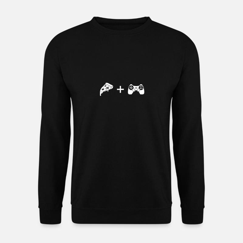 Pizza - Spiel - - Unisex Pullover - Schwarz
