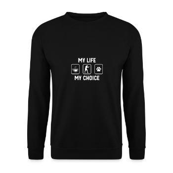 Ma vie, mon choix - Patte de chien - Guy Boxing - - Sweat-shirt Unisexe - noir - Devant - Alina (178cm) & Michal (187cm)