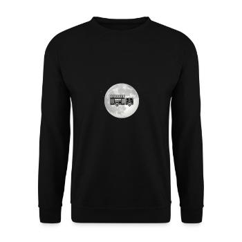 Pleine Lune - Camion de pompiers - - Sweat-shirt Unisexe - noir - Devant - Alina (178cm) & Michal (187cm)