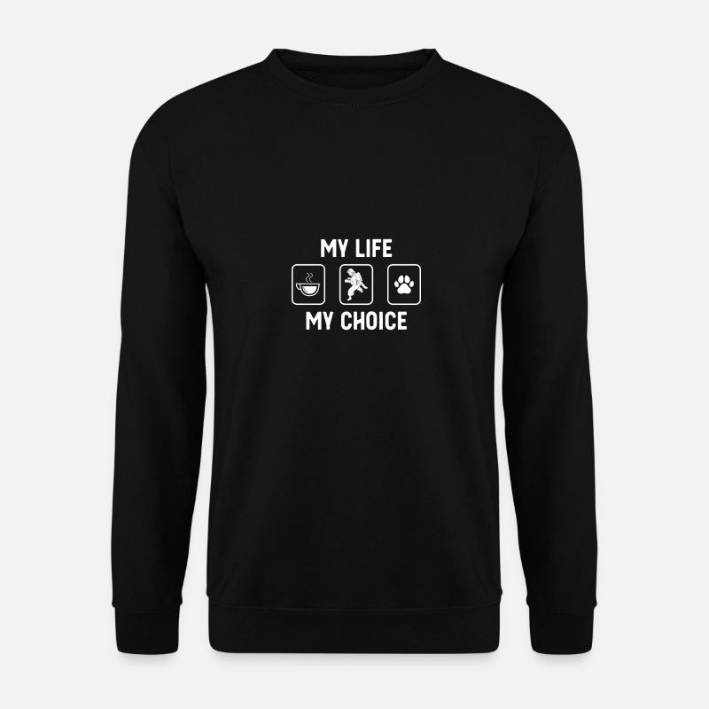 Mein Leben, meine Wahl - Hundepfote - Feuerwehr - - Unisex Pullover - Schwarz
