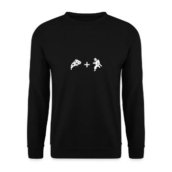 Pizza - Camion de pompiers - - Sweat-shirt Unisexe - noir - Devant - Alina (178cm) & Michal (187cm)