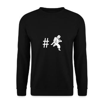 Hashtag - Fire Brigade - - Unisex Sweatshirt - black - Front - Alina (178cm) & Michal (187cm)