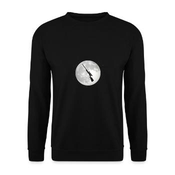 Full Moon - Hunting - - Unisex Sweatshirt - black - Front - Alina (178cm) & Michal (187cm)