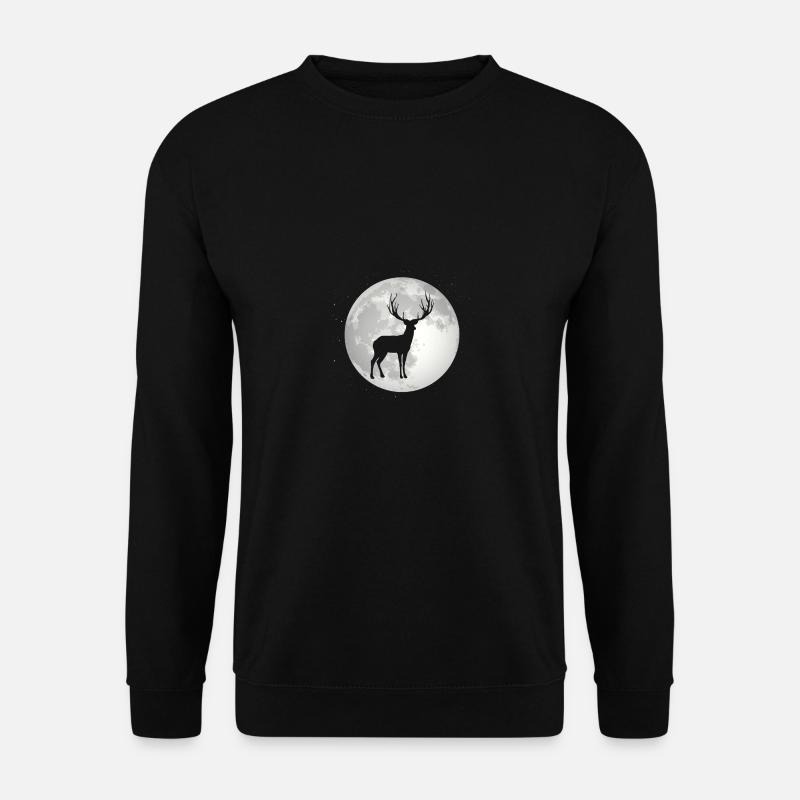 Full Moon - Deer - - Unisex Sweatshirt - black