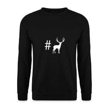 Hashtag - Rotwild - - Unisex Pullover - Schwarz - Vorne - Alina (178cm) & Michal (187cm)
