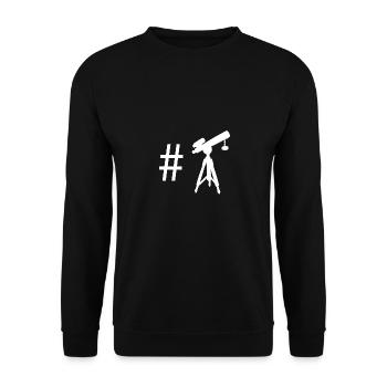 Hashtag - Astronomy - - Unisex Sweatshirt - black - Front - Alina (178cm) & Michal (187cm)