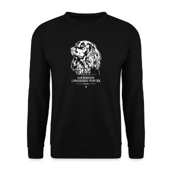 German Longhaired Pointer Mom Dog Dog Wilsigns - Unisex Sweatshirt - black - Front - Alina (178cm) & Michal (187cm)