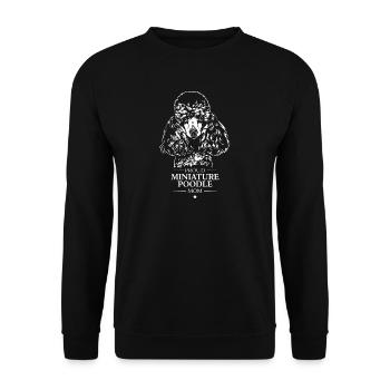 Miniature Poodle Mom Hunde Zwergpudel Wilsigns - Unisex Pullover - Schwarz - Vorne - Alina (178cm) & Michal (187cm)