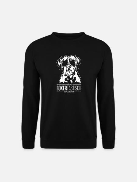 Boxertastisch Boxer Hund Hunde Wilsigns - Unisex Pullover - Schwarz