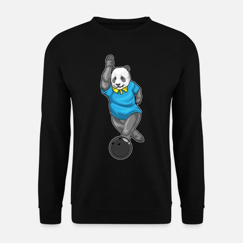 Panda Bowling Bowling Ball - Unisex Sweatshirt - black
