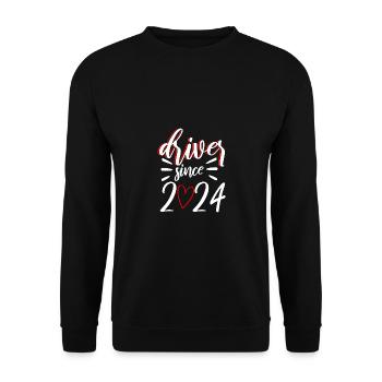Driver's License 2024 Driving Test Driving Test - Unisex Sweatshirt - black - Front - Alina (178cm) & Michal (187cm)