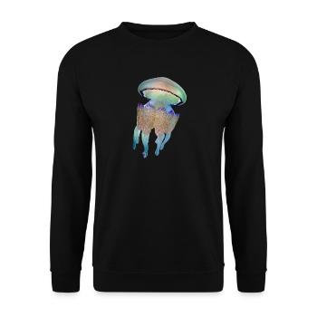 Quallen - Unisex Pullover - Schwarz - Vorne - Alina (178cm) & Michal (187cm)
