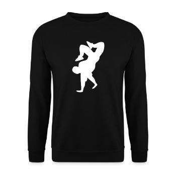 Breakdance - Unisex Sweatshirt - black - Front - Alina (178cm) & Michal (187cm)