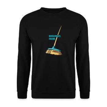 broom housemans friend | Broom - Unisex Sweatshirt - black - Front - Alina (178cm) & Michal (187cm)