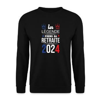 La Légende Prend Sa Retraite 2024 - Sweat-shirt Unisexe - noir - Devant - Alina (178cm) & Michal (187cm)